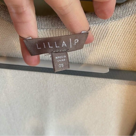 Lilla P Longline Open Front Ruana Sweater Gray Ribbed Knit Womens One Size OS - Picture 7 of 8